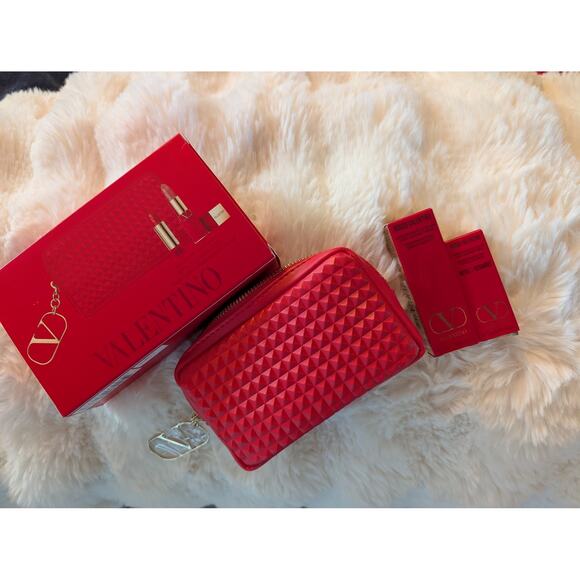 Valentino Lipstick Set With Pouch NIB - Picture 2 of 7